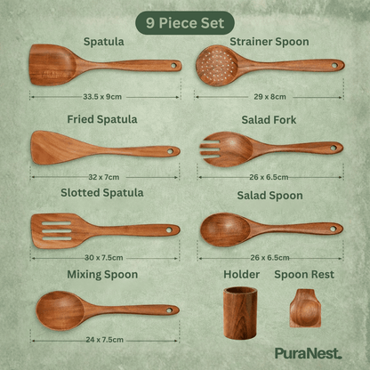 PuraNest™ 9 Premium Toxin-Free Utensil Set
