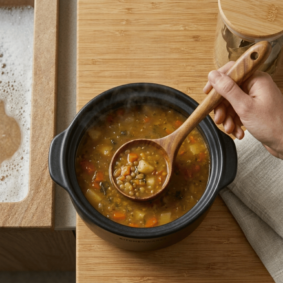 Teak Ladle